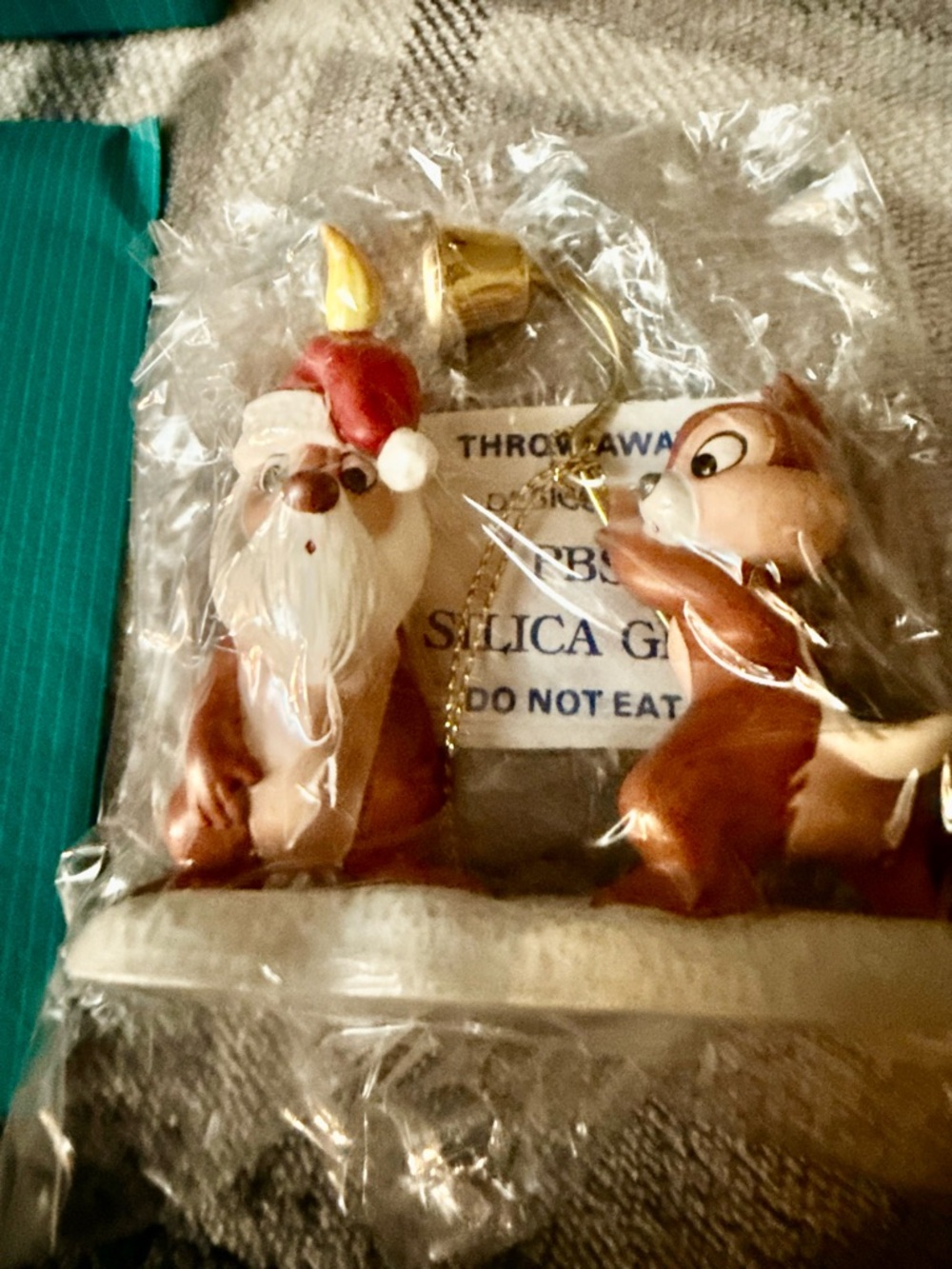Festive Santa and Chipmunk Figurines